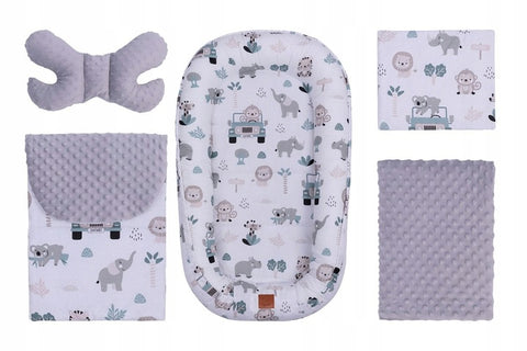Infantilo Baby Cocoon 6 in 1 Nest Set Minky Blanket