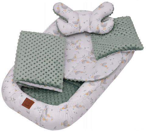 Infantilo Baby Cocoon 6 in 1 Nest Set Minky Blanket