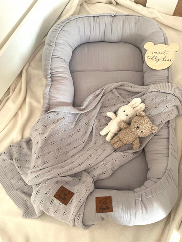 Infantilo Muslin Baby Cocoon in Grey