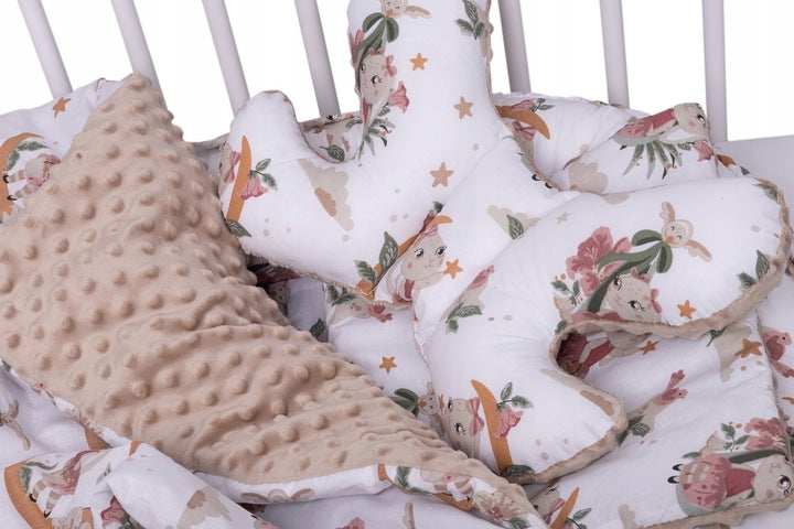 Infantilo Baby Cocoon 6 in 1 Nest Set Minky Blanket