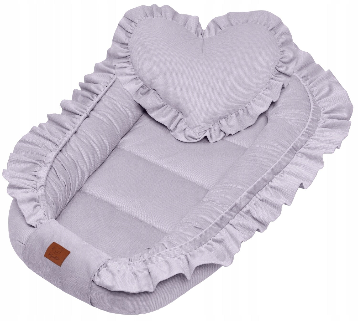 Infantilo Premium baby cocoon with a Delicate Velvet Frill