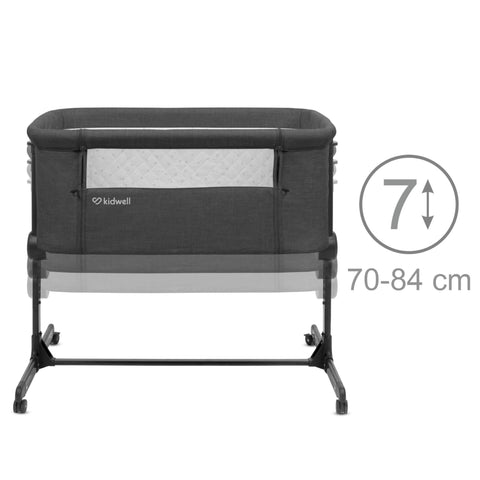 Kidwell SNUZZY Bedside Cot Dark Grey