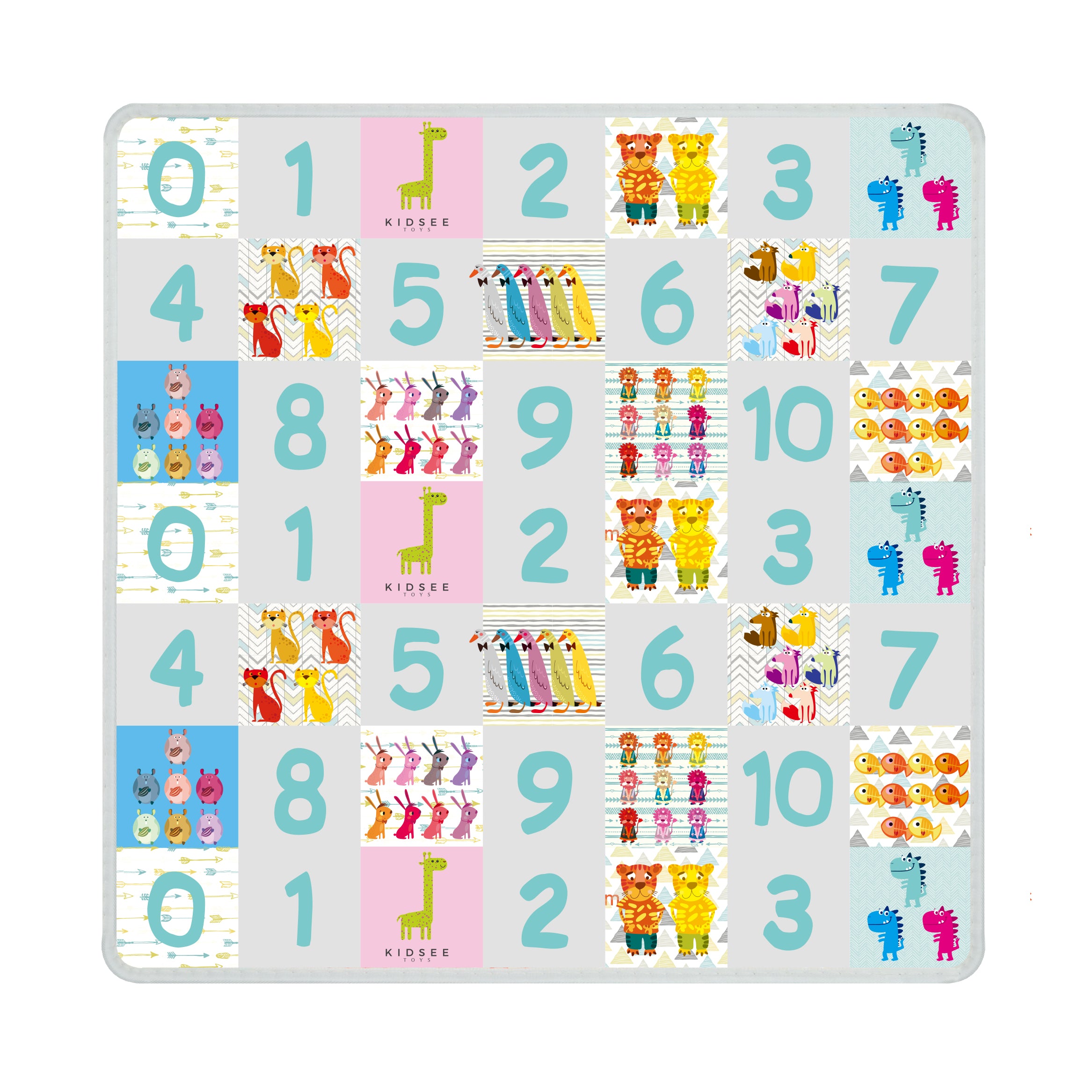 Kidsee Play foam playmat Rol Double Side Numbers and Alphabet  150x180cm