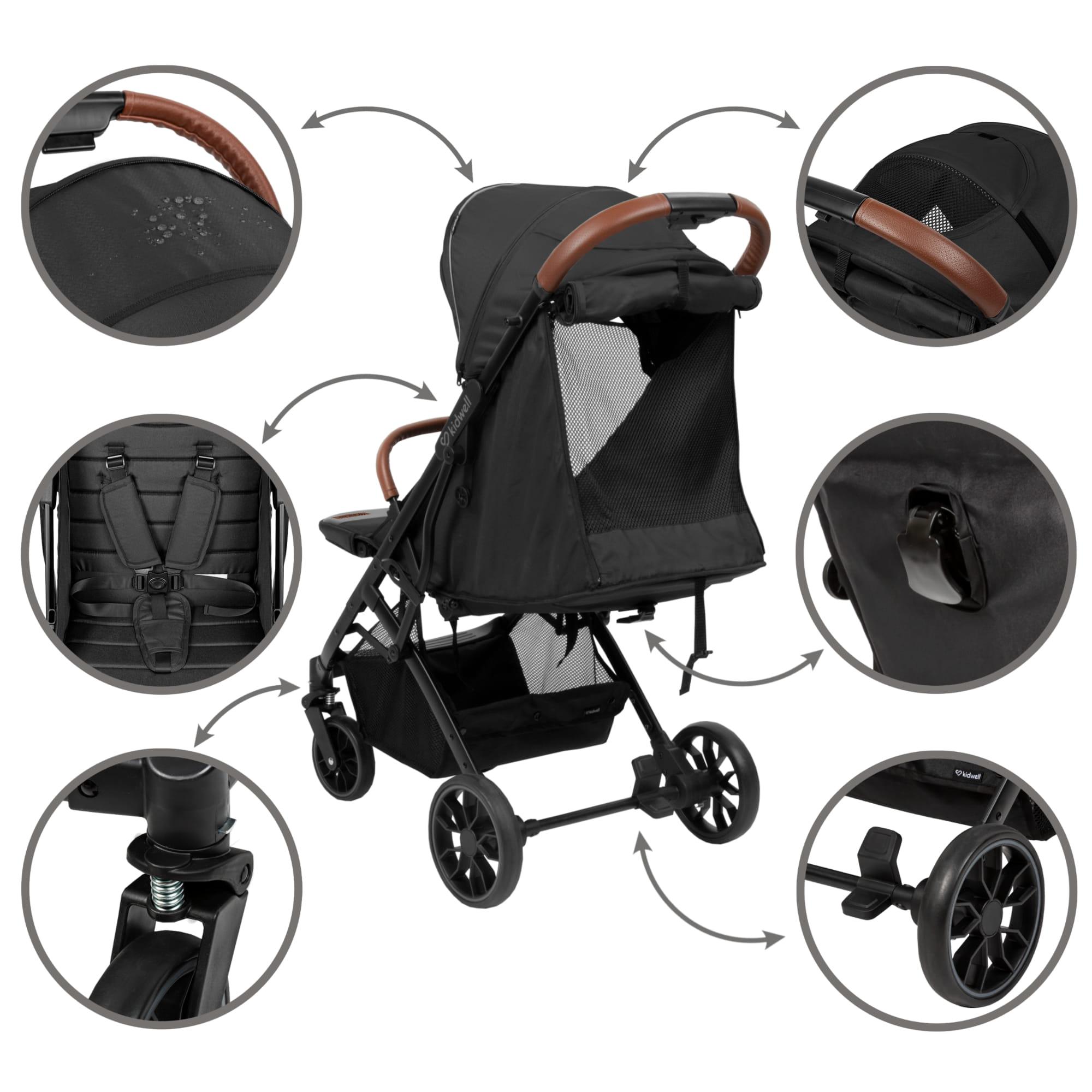 Kidwell Colmer Jet Black compact stroller - Mari Kali Stores Cyprus