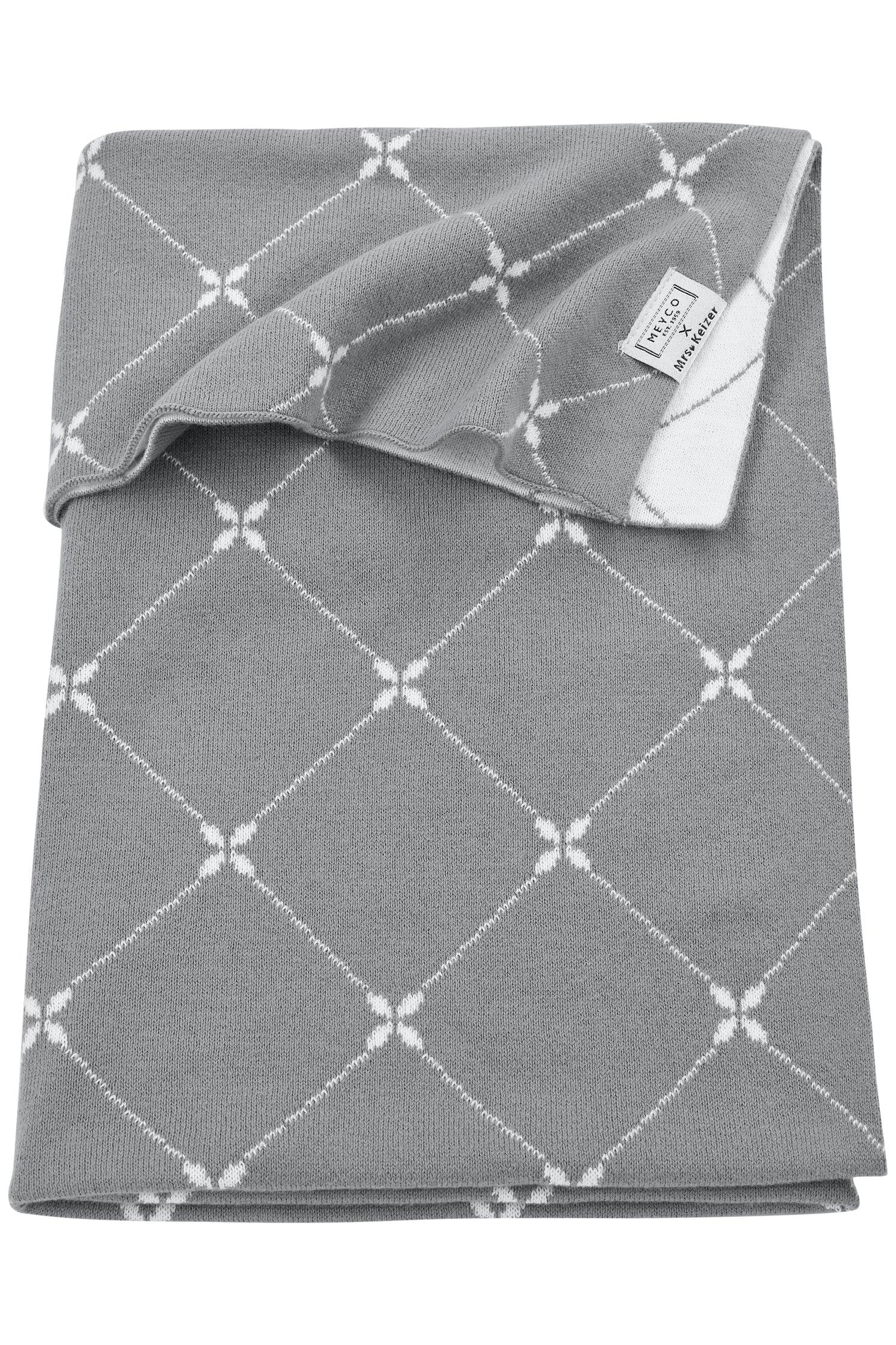 Meyco X Mrs. Keizer Cot Blanket Louis - Grey - 100x150cm - Mari Kali Stores Cyprus