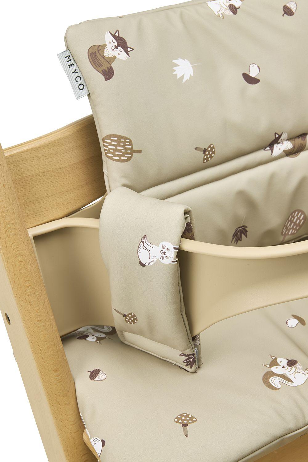 Meyco Baby Highchair Cushion for Growth Chair Forest Animals - Sand - Mari Kali Stores Cyprus