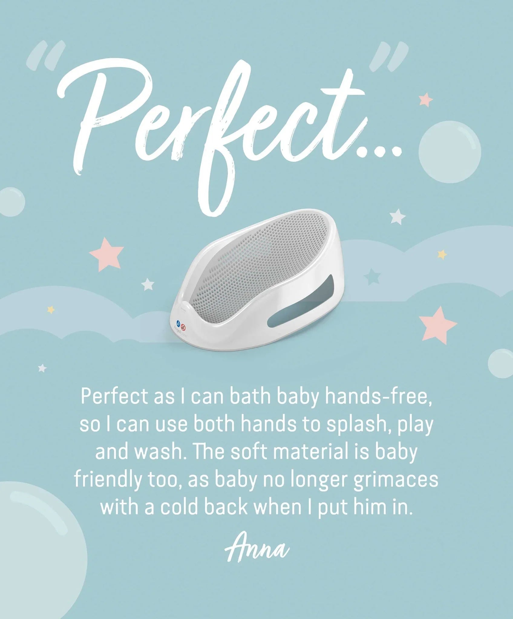 Angelcare Soft Touch Baby Bath Support – Grey