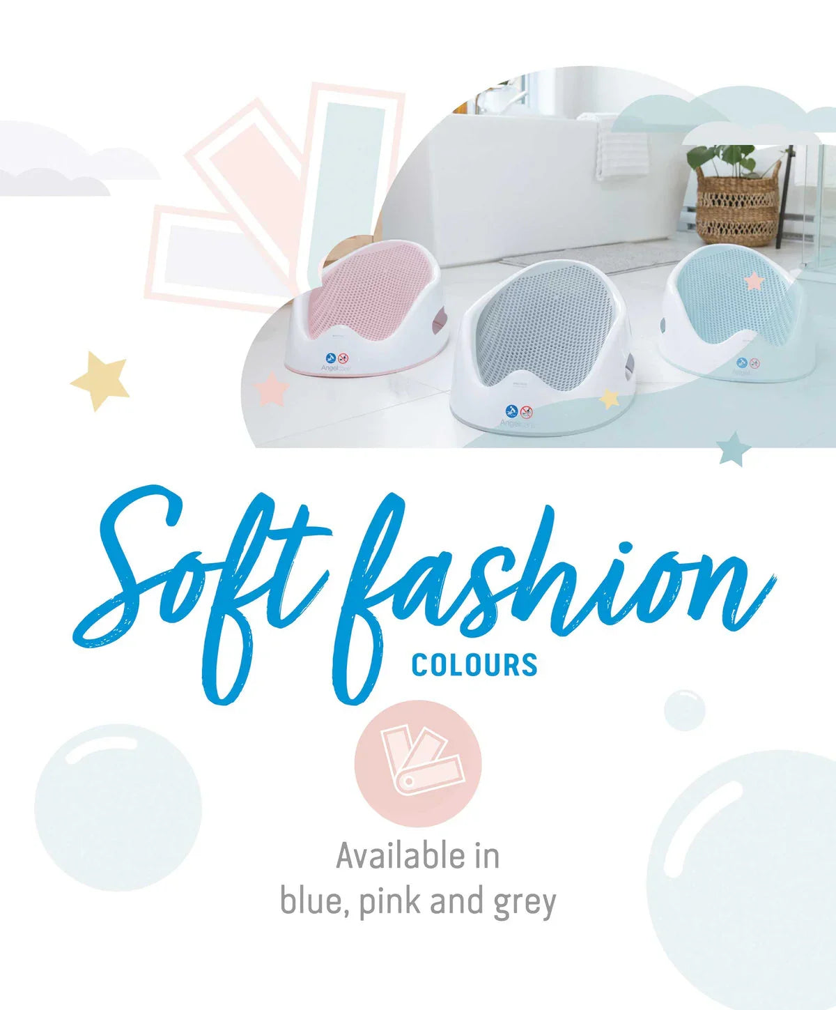 Angelcare Soft Touch Baby Bath Support – Grey