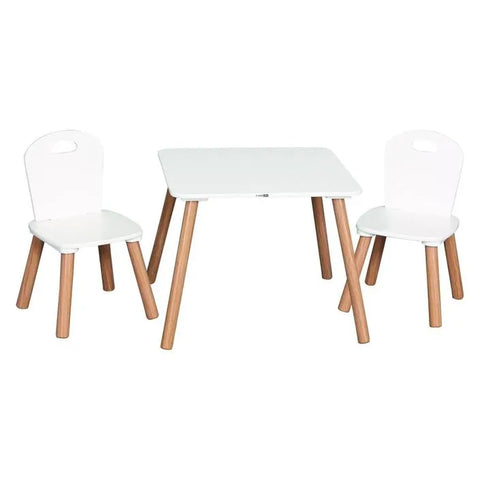 FreeON wooden table with chairs athena, white