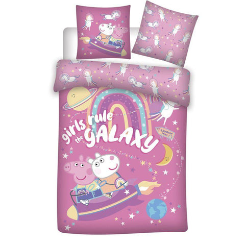 Peppa Pig Duvet cover Girls rule the Galaxy