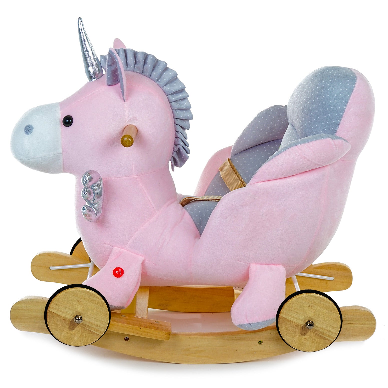 Kidsee Rocking Unicorn Pink  With Wheels