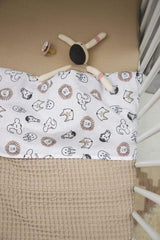 Cot Bed Sheet 2-Pack Animal Uni 100x150cm - Mari Kali Stores Cyprus