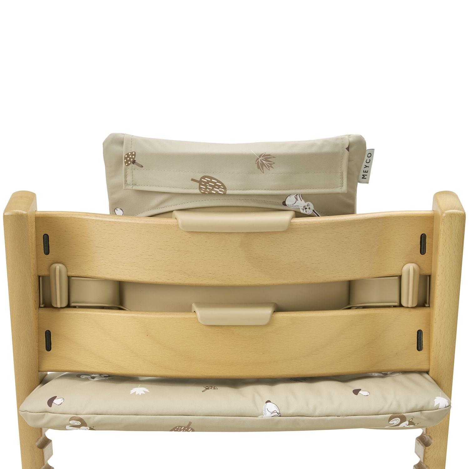 Meyco Baby Highchair Cushion for Growth Chair Forest Animals - Sand - Mari Kali Stores Cyprus