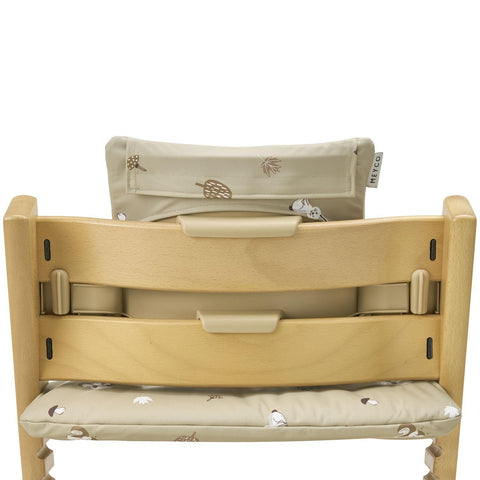 Meyco Baby Highchair Cushion for Growth Chair Forest Animals - Sand - Mari Kali Stores Cyprus