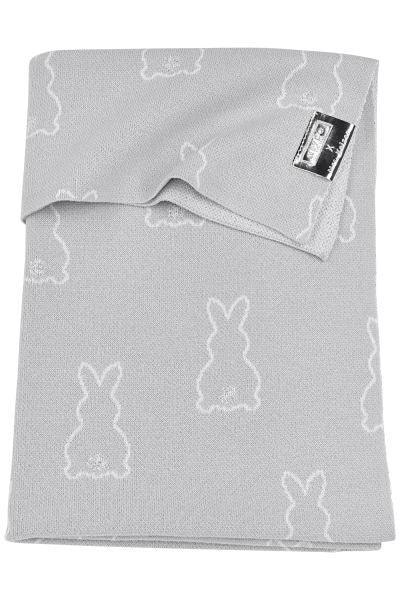 Meyco Crib Bed Blanket Rabbit - Silver - 75x100cm - Mari Kali Stores Cyprus