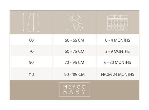 Meyco Baby Sleeping Bag With Detachable Sleeves Forest Animals - Sand - 60cm