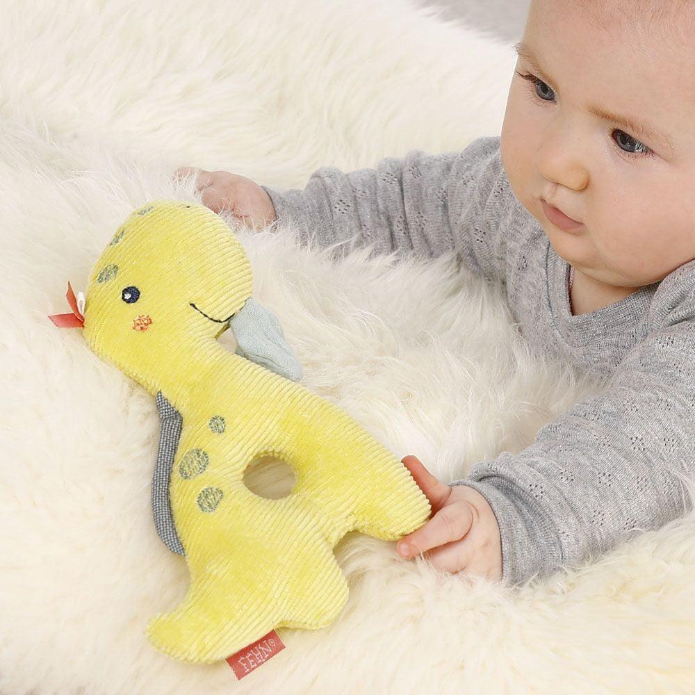 Baby Fehn - Crinkling toy dinosaur, Happy Dino - Mari Kali Stores Cyprus