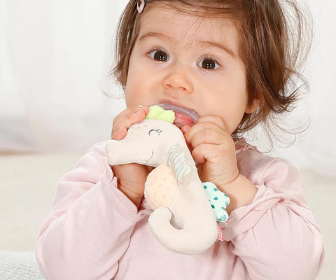 Baby Fehn Plush Toy with Ring SeaHorse - Mari Kali Stores Cyprus