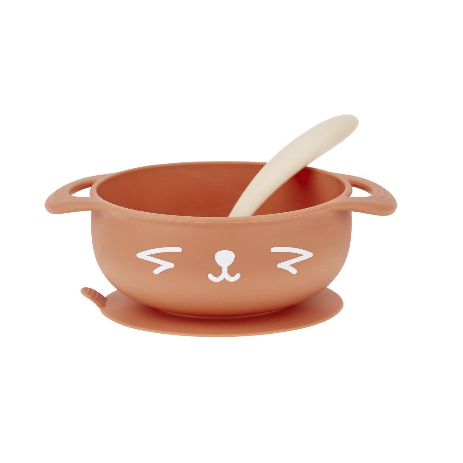 Babymoov - Taste ISY 2-Piece Silicone Bowl & Spoon Weaning Set - Fox - Mari Kali Stores Cyprus
