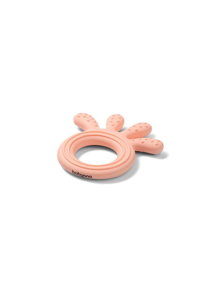 Anneau dentition silicone Cool Leaf Chewie - Pale Pink