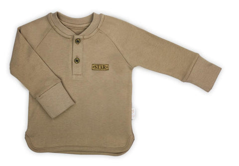 BamarNicol - Bamar Nicol Cotton blouse boys long sleeves beige STAR - Mari Kali Stores Cyprus