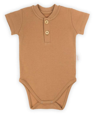 BamarNicol - Bamar Nicol Cotton bodysuit boys short sleeve caramel MIKI - Mari Kali Stores Cyprus