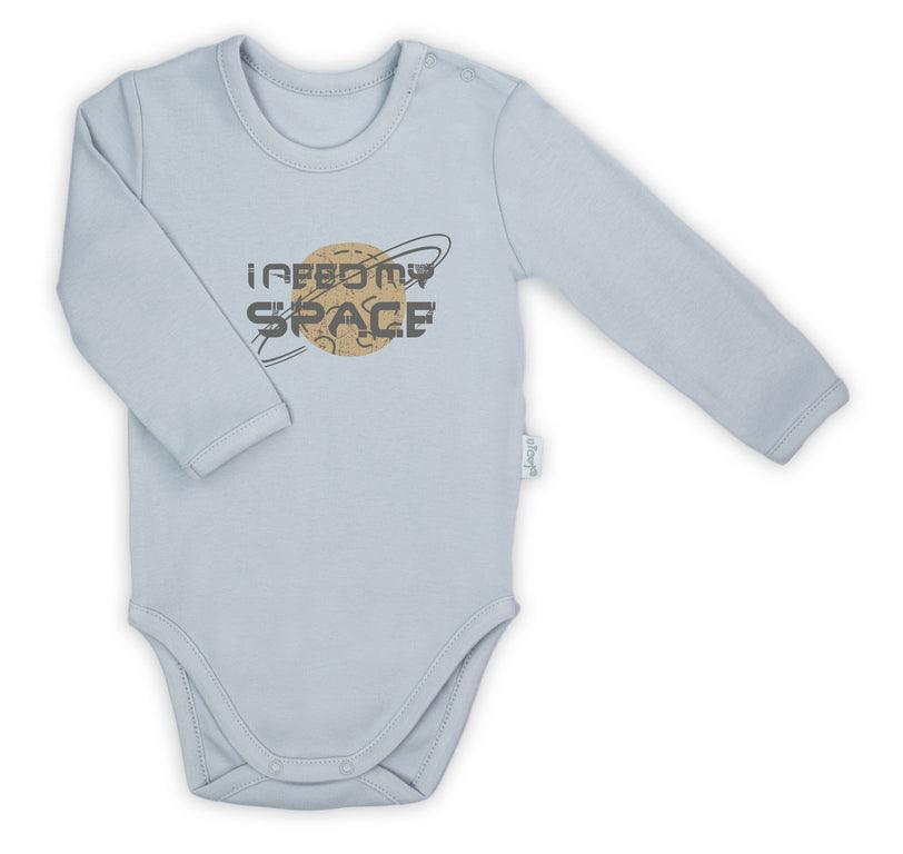 BamarNicol - Bamar Nicol Cotton bodysuit for boys long sleeves gray STAR - Mari Kali Stores Cyprus