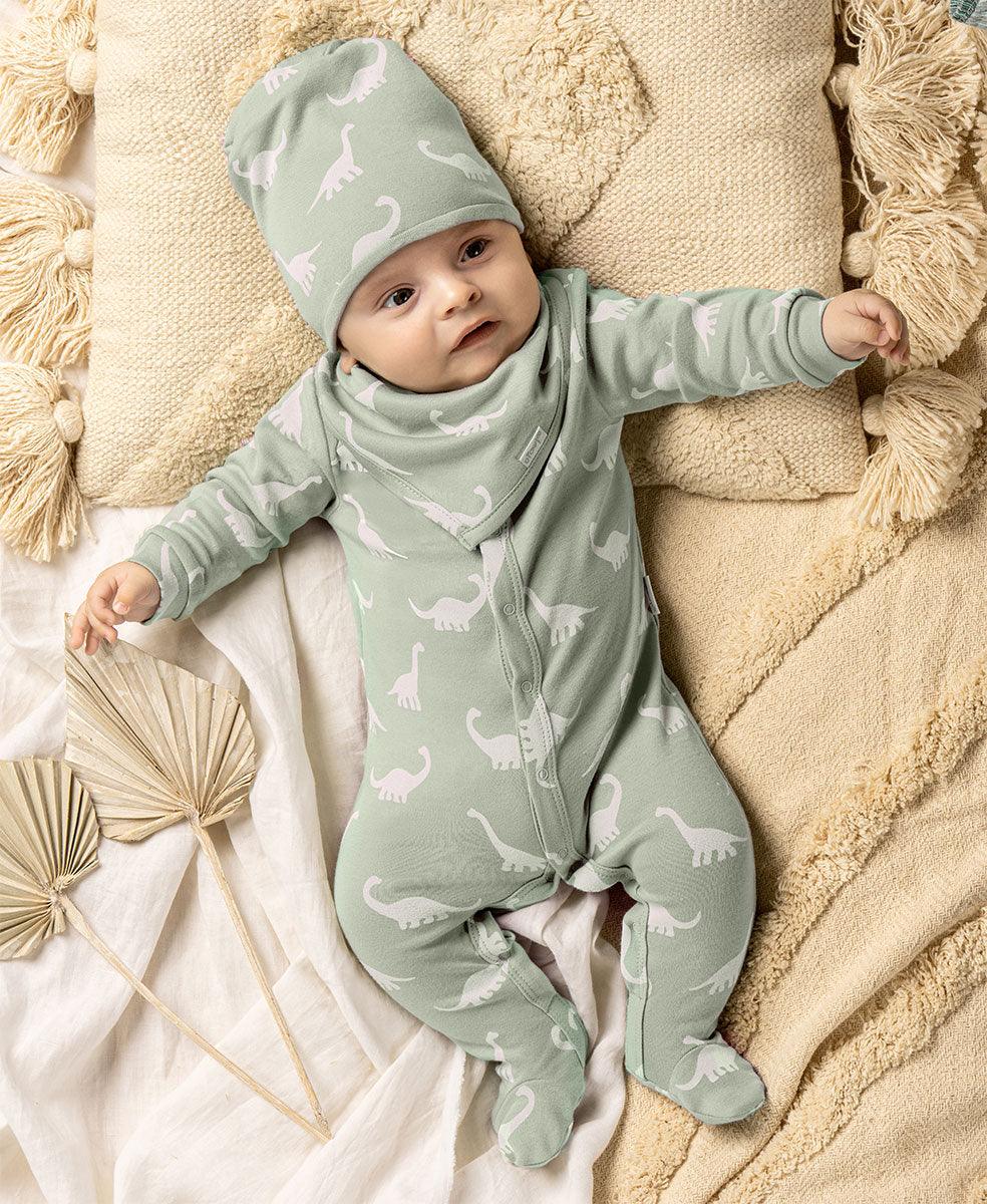 BamarNicol - Bamar Nicol Cotton sleepsuit boy olive IWO - Mari Kali Stores Cyprus