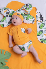 BamarNicol - Bamar Nicol Short-sleeved cotton bodysuit boy orange TUKAN - Mari Kali Stores Cyprus