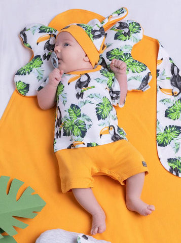 BamarNicol - Bamar Nicol Summer rompers boy orange TUKAN - Mari Kali Stores Cyprus