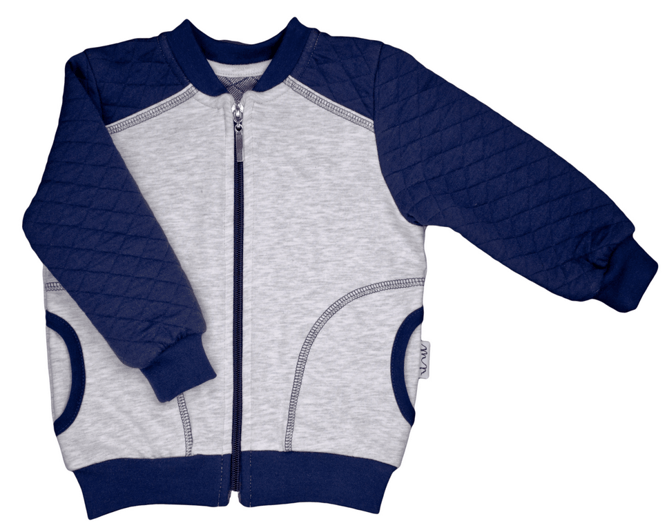 BamarNicol - Bamar Nicol sweatshirt with a zipper melange navy blue - Mari Kali Stores Cyprus