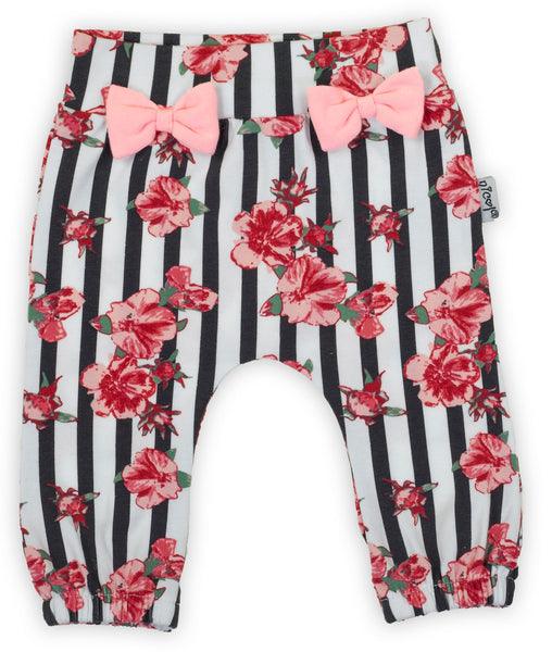 BamarNicol - Cotton pants, girl, stripes, pink, flowers NANA - Mari Kali Stores Cyprus
