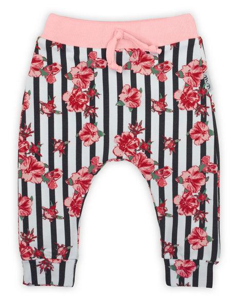 BamarNicol - Sweatpants, girl, stripes, flowers, pink NANA - Mari Kali Stores Cyprus