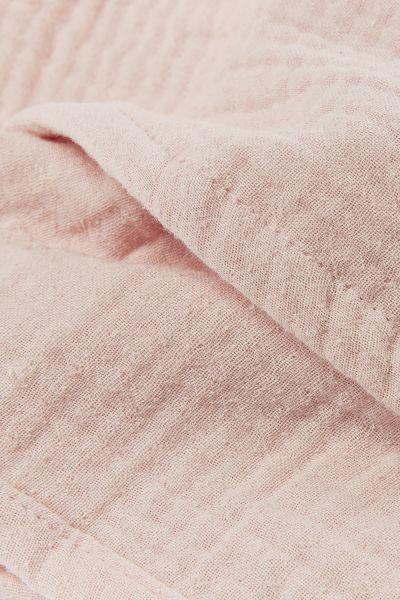 Meyco Cot Bed Sheet Pre-washed Muslin Uni - Soft Pink - 100x150cm - Mari Kali Stores Cyprus