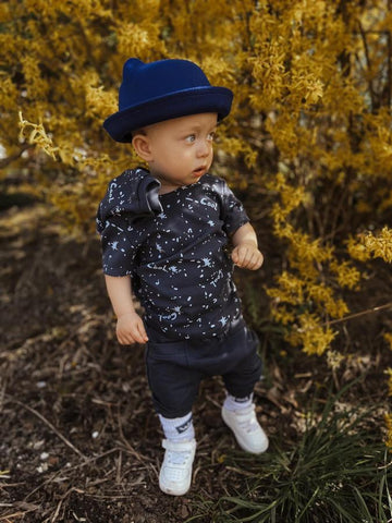 BamarNicol - Bamar Nicol Short-sleeved cotton blouse boy navy blue MAKS - Mari Kali Stores Cyprus