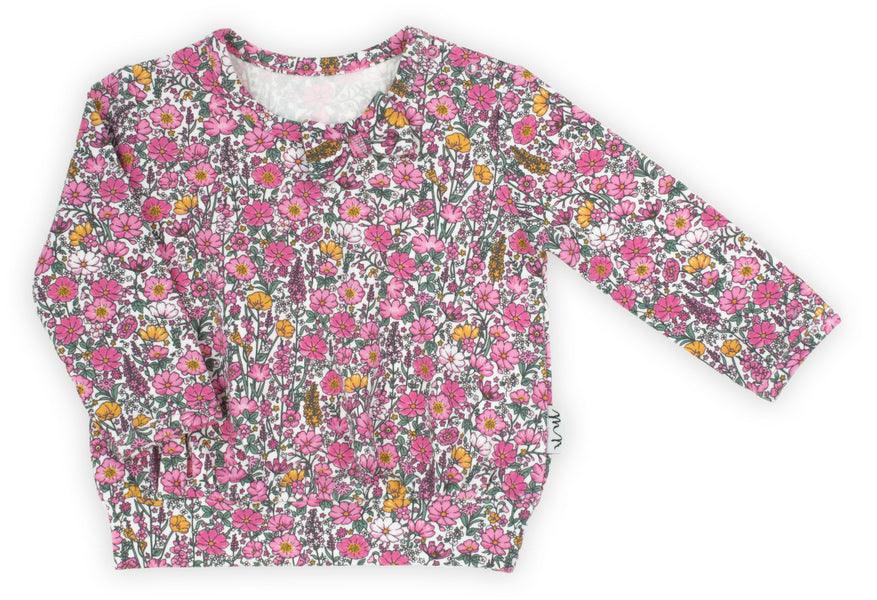 Bamar Nicol Cotton blouse long sleeves girls with flowers LEA - Mari Kali Stores Cyprus