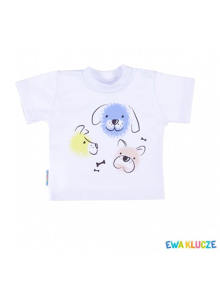 ewa klucze - Ewa Klucze Cotton blouse short sleeves blue and white LOVELY - Mari Kali Stores Cyprus
