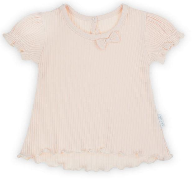 Bamar Nicol Ribbed blouse girls short sleeve light salmon SARA - Mari Kali Stores Cyprus