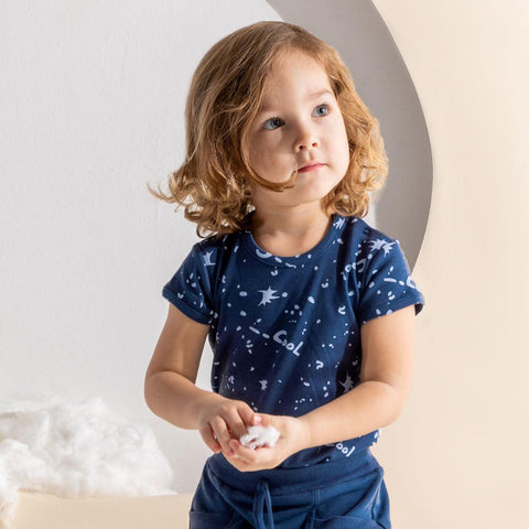 BamarNicol - Bamar Nicol Short-sleeved cotton bodysuit boy navy blue MAKS - Mari Kali Stores Cyprus