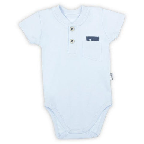 BamarNicol - Bamar Nicol Short-sleeved cotton bodysuit boy blue MAKS - Mari Kali Stores Cyprus