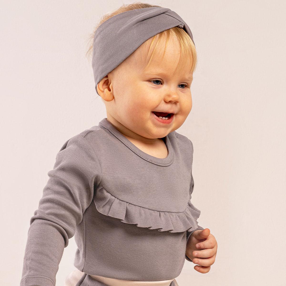 BamarNicol - Bamar Nicol Cotton bodysuit for girls long sleeves graphite SARA - Mari Kali Stores Cyprus