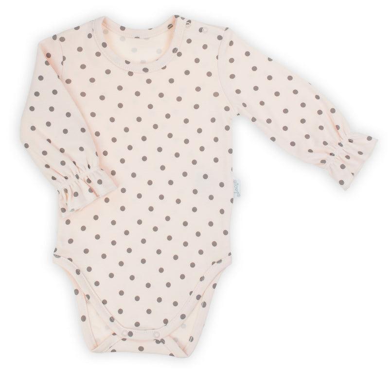 Bamar Nicol Girls' cotton bodysuit long sleeves light salmon SARA - Mari Kali Stores Cyprus