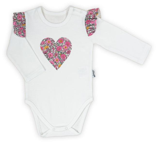 BamarNicol - Bamar Nicol Cotton bodysuit for girls long sleeves cream LEA - Mari Kali Stores Cyprus