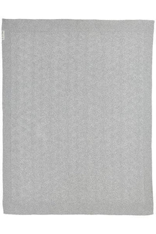 Meyco Cot Bed Blanket Biological Diamond - Grey Melange - 100x150cm - Mari Kali Stores Cyprus