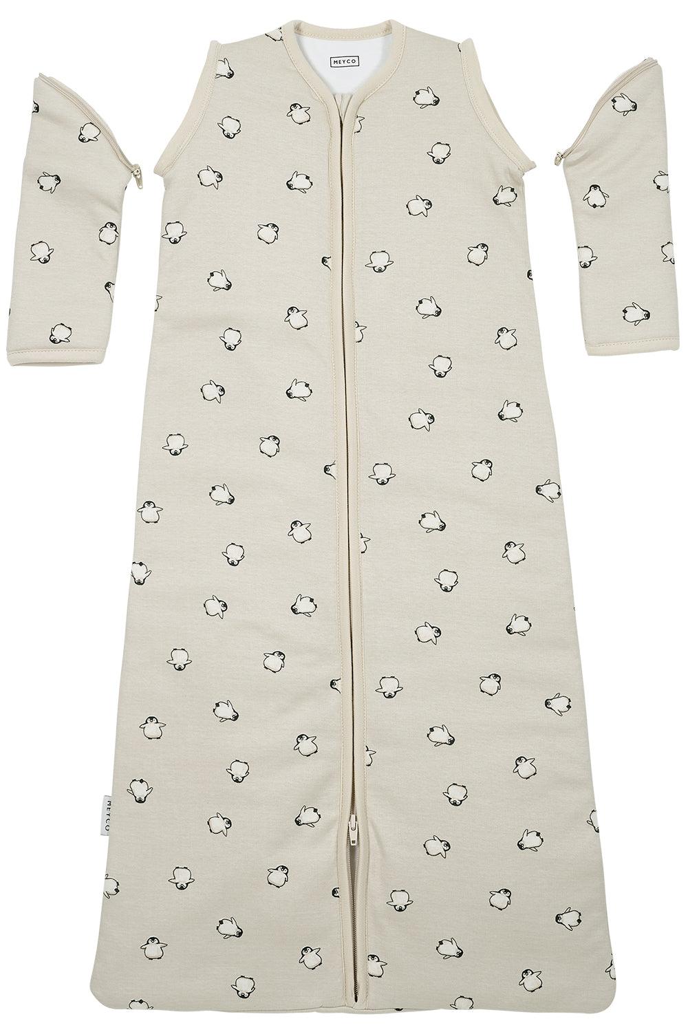 Meyco Baby Sleeping Bag With Detachable Sleeves Penguin Soft Sand 60cm Mari Kali Stores Cyprus