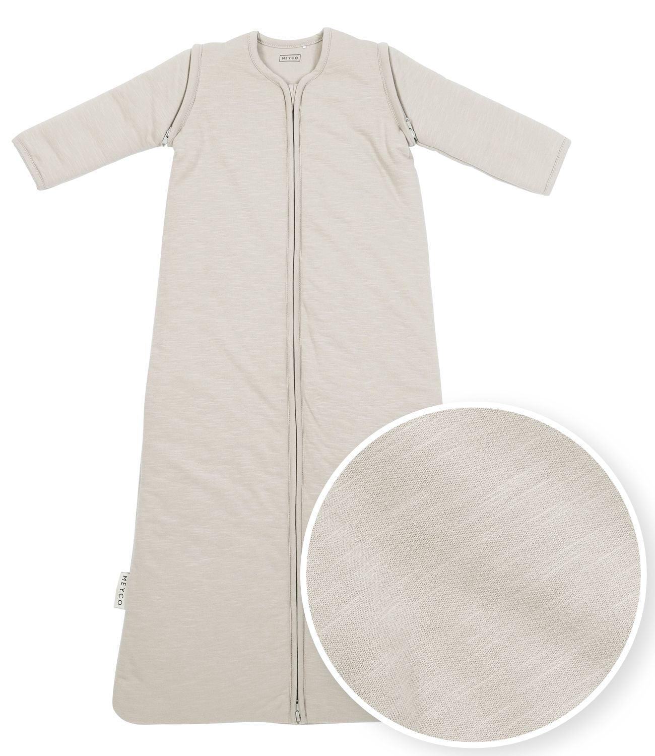Baby Sleeping Bag, Detachable Sleeve Greige - 90cm - Mari Kali Stores Cyprus