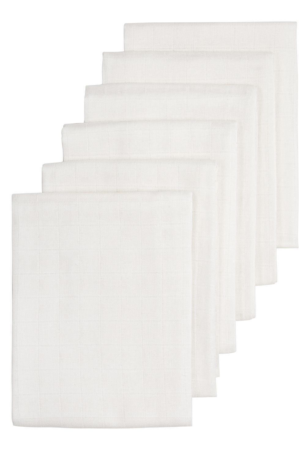Meyco Muslin Squares 6-Pack Uni - White - 60x60cm - Mari Kali Stores Cyprus