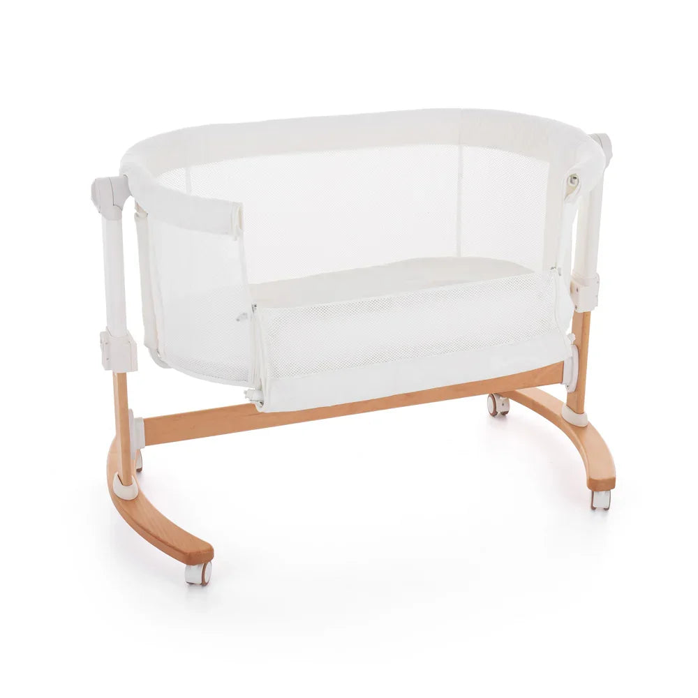 Petite&Mars Bedside crib Glory with swing function 2in1