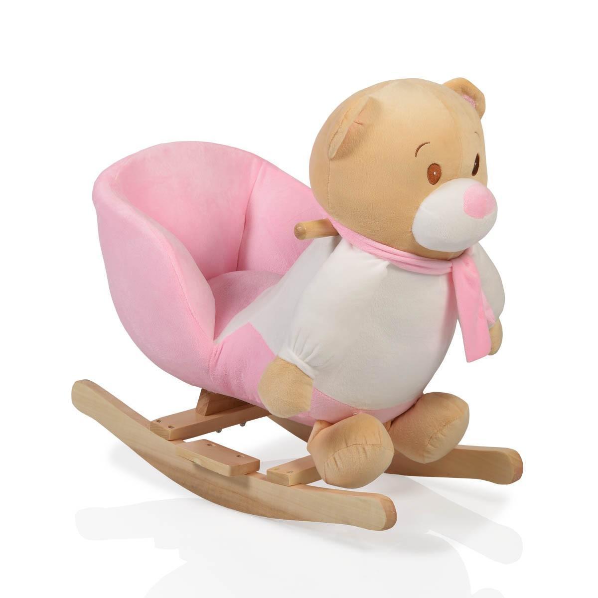 Cangaroo - Plush rocking animal Bear Pink - Mari Kali Stores Cyprus