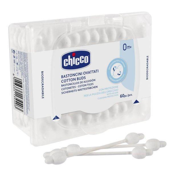 Chicco - Chicco Baby Cotton Buds 0m+ 60pcs - Mari Kali Stores Cyprus